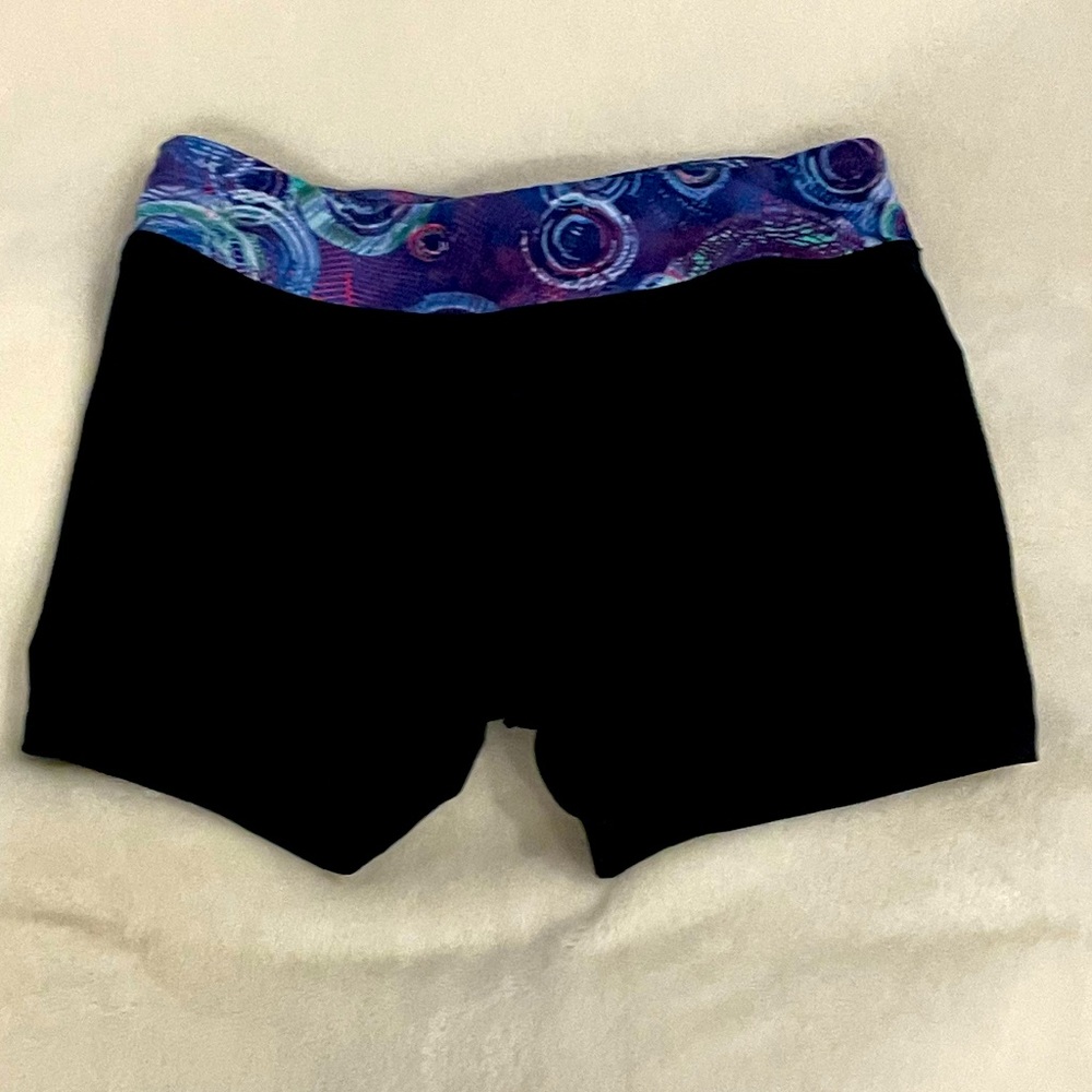 girls black booty shorts 10-12
